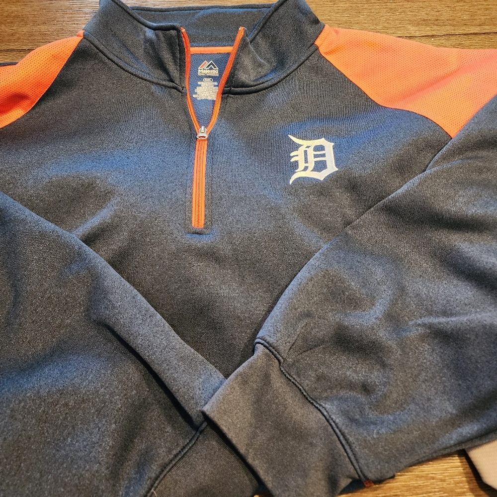 BIG & TALL Detroit Tigers Pullover 1/4 zip Sweatshirt 5xl